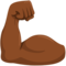 Flexed Biceps - Medium Black emoji on Messenger